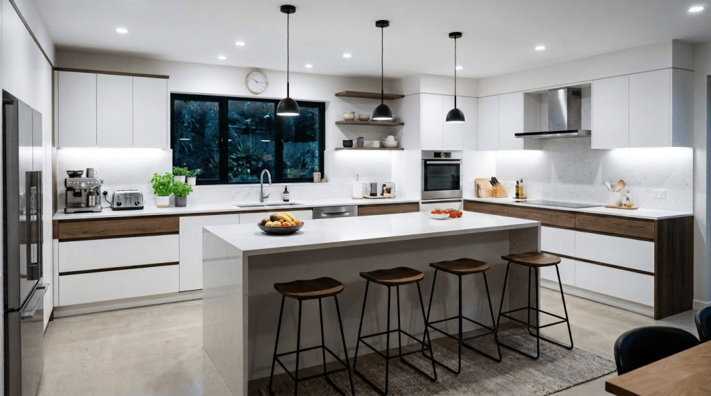 Match island countertop color, remove cooktop